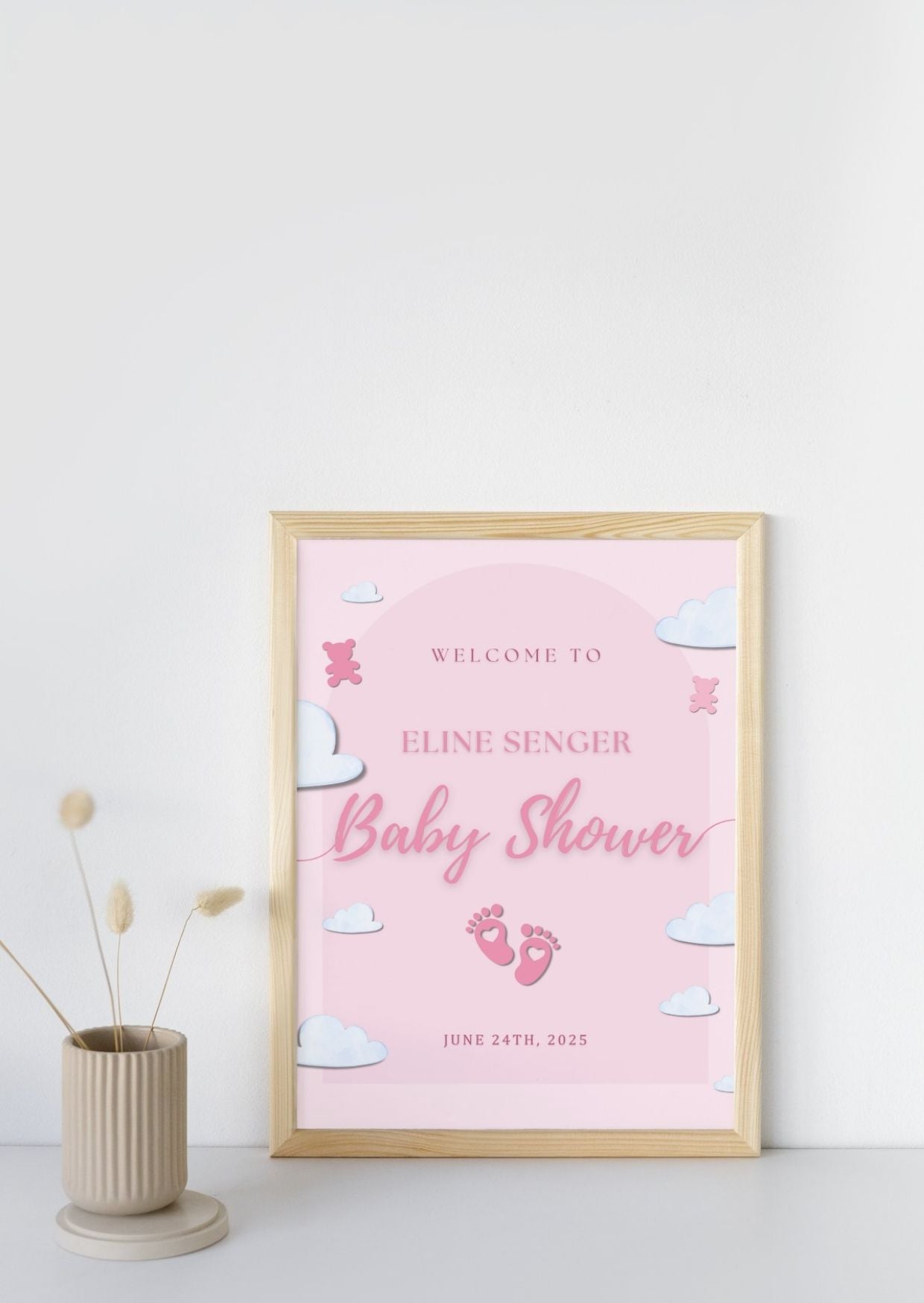 Custom Babyshower Welkomstbord