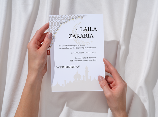 Islamitische Bruiloft Uitnodiging