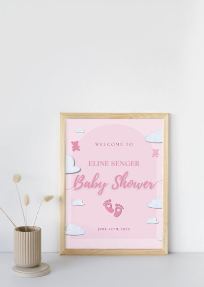 Custom Babyshower Welkomstbord